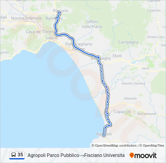35 Bus Line Map