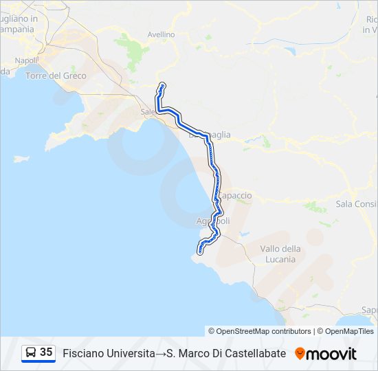 35 bus Line Map