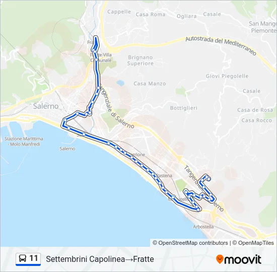 11 Bus Line Map