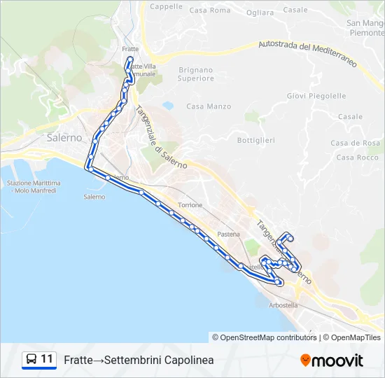 11 Bus Line Map