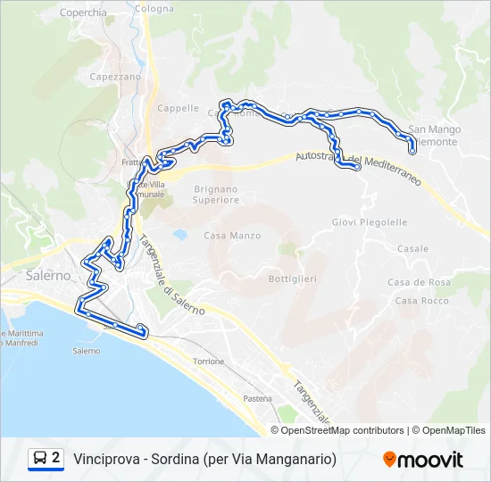 2 Bus Line Map