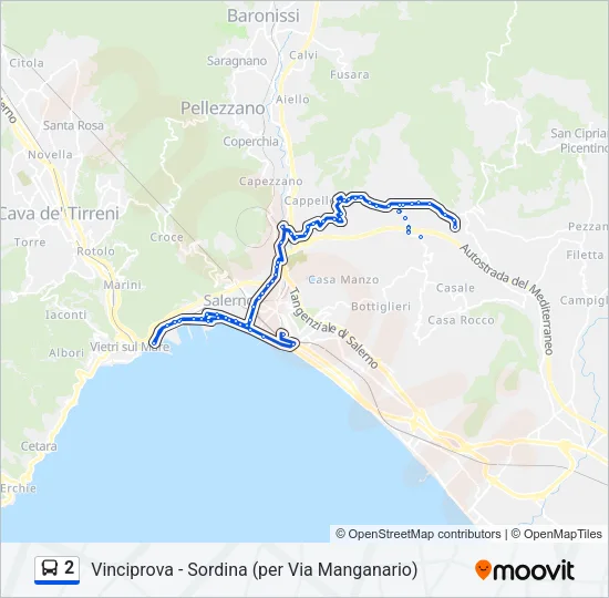 2 Bus Line Map
