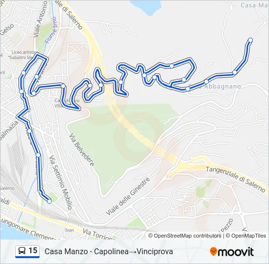 15 Bus Line Map