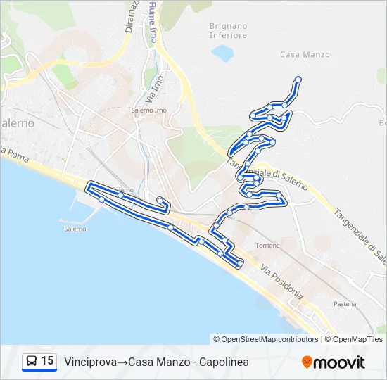 15 Bus Line Map