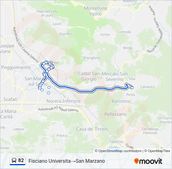 82 Bus Line Map