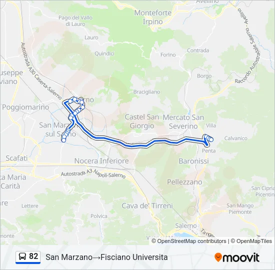 82 Bus Line Map