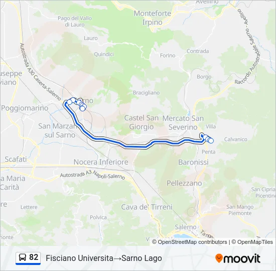 82 Bus Line Map