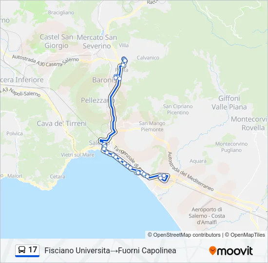 17 Bus Line Map
