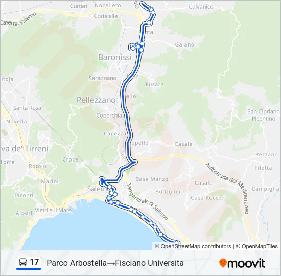 17 Bus Line Map