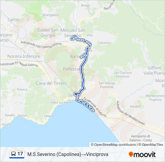 17 Bus Line Map