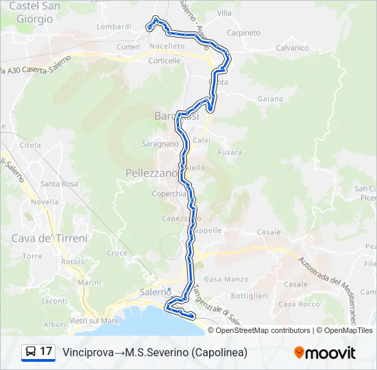 17 Bus Line Map
