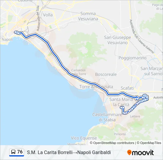 76 Bus Line Map