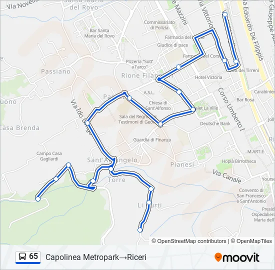 65 Bus Line Map