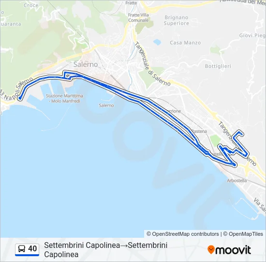 40 Bus Line Map