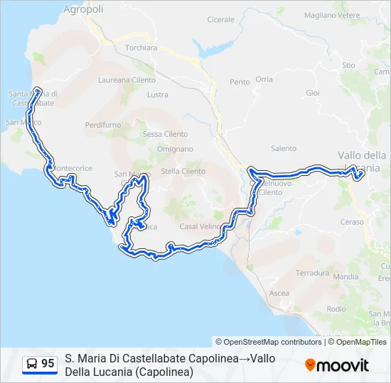 95 Bus Line Map