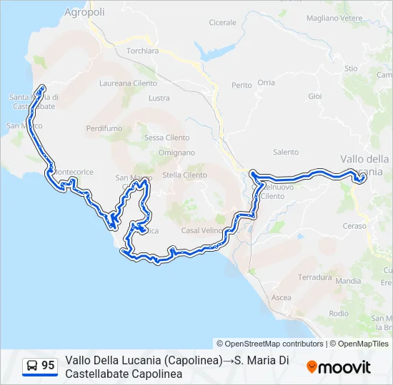 95 Bus Line Map