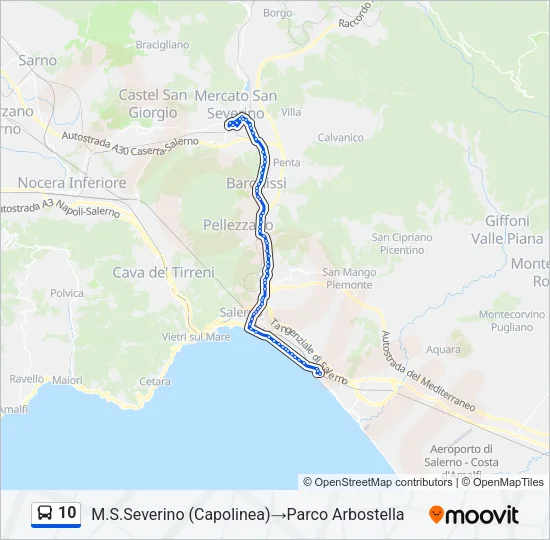 10 Bus Line Map