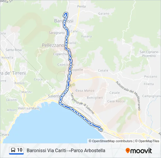 10 Bus Line Map