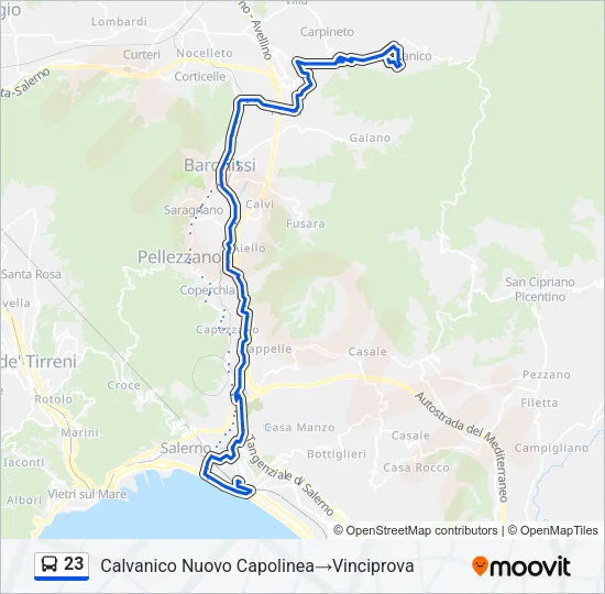 23 Bus Line Map