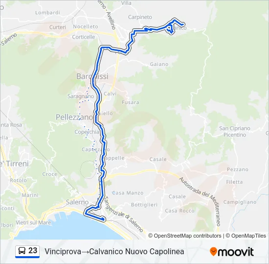23 Bus Line Map