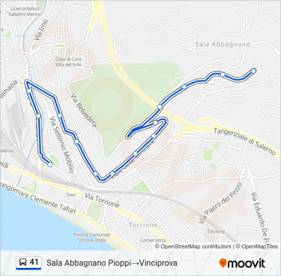 41 Bus Line Map