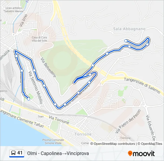 41 Bus Line Map