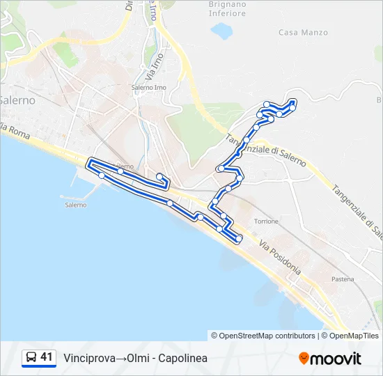 41 Bus Line Map