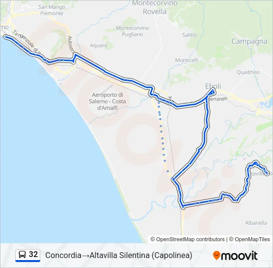 32 Bus Line Map