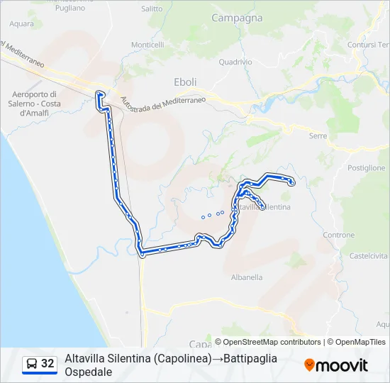 32 Bus Line Map