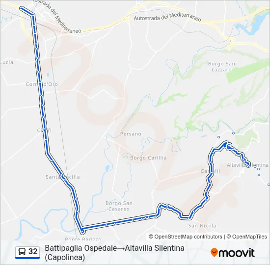 32 Bus Line Map