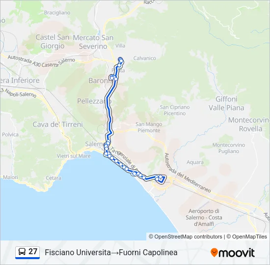 27 Bus Line Map