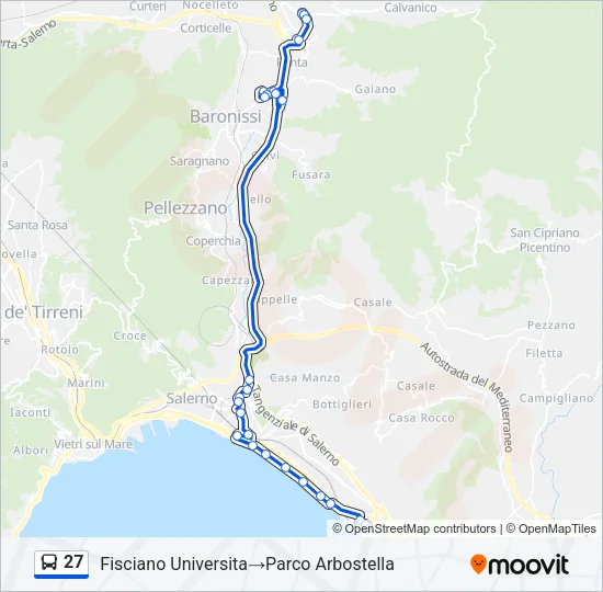 27 Bus Line Map