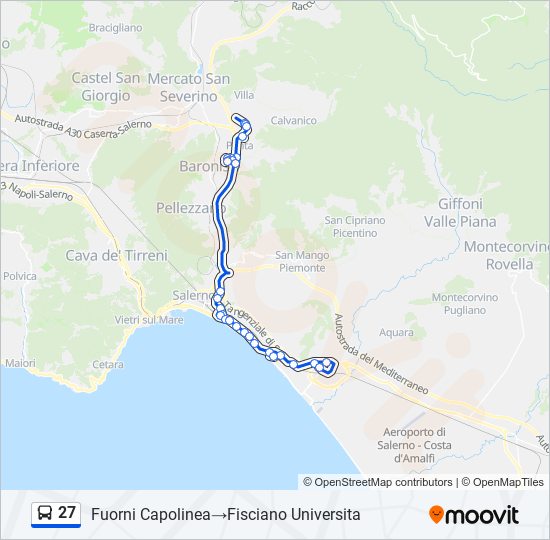 27 bus Line Map