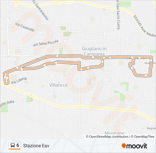 6 bus Line Map