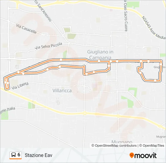 6 Bus Line Map