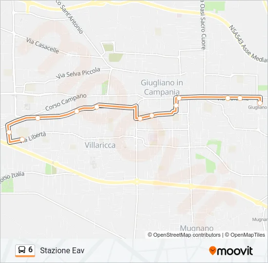 6 Bus Line Map