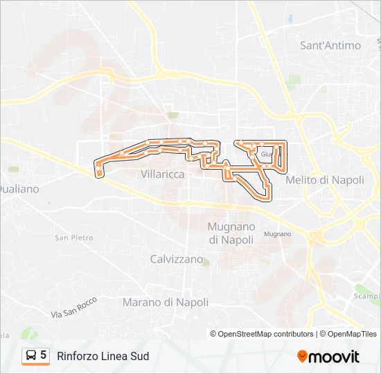 5 Bus Line Map