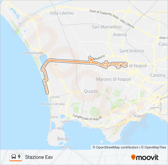 9 Bus Line Map