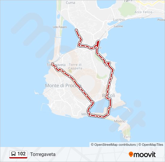 Percorso linea bus 102