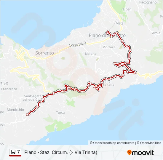 7 Bus Line Map