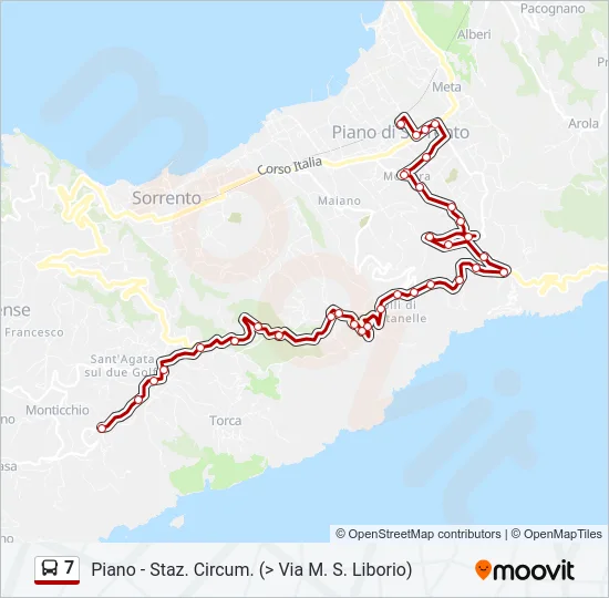 7 Bus Line Map