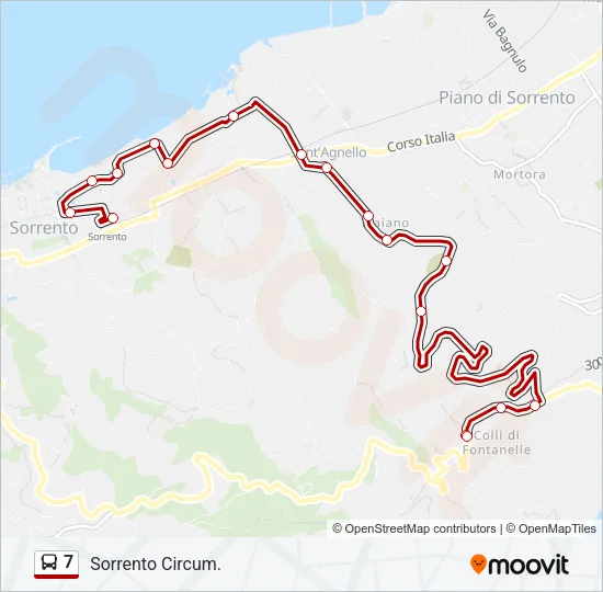 7 Bus Line Map