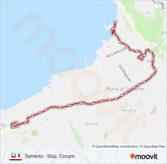 8 bus Line Map