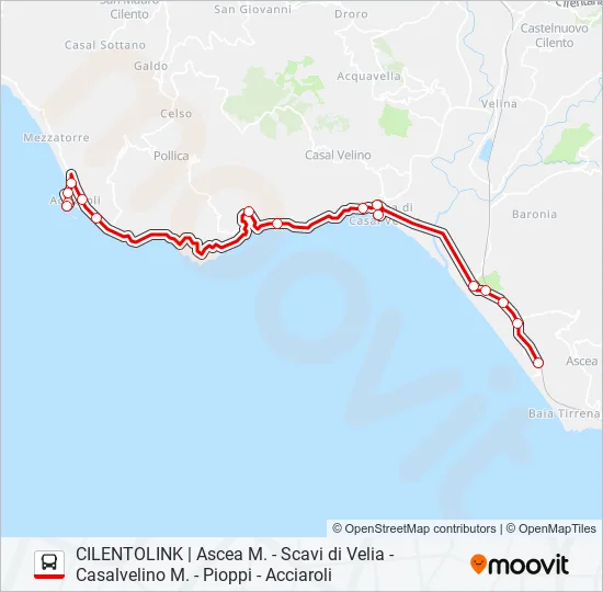 CILENTO LINK Bus Line Map