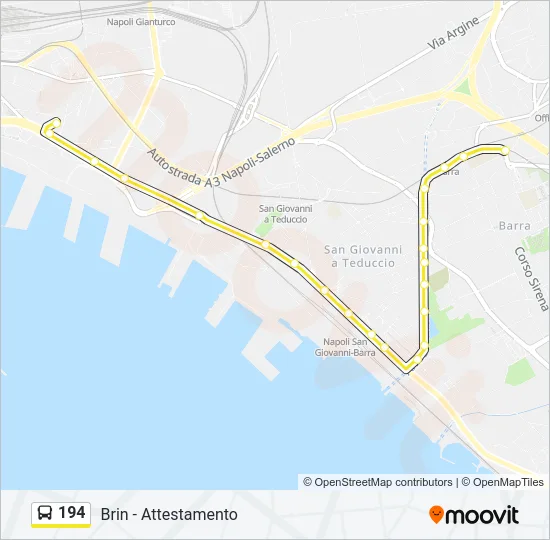 194 Bus Line Map