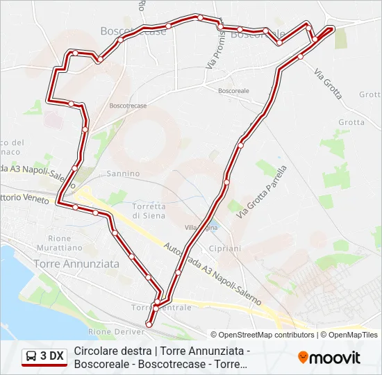3 DX Bus Line Map