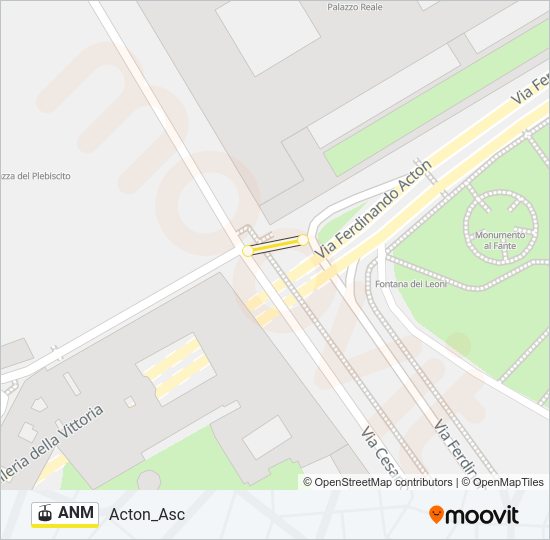 Percorso linea impianto di risalta ANM