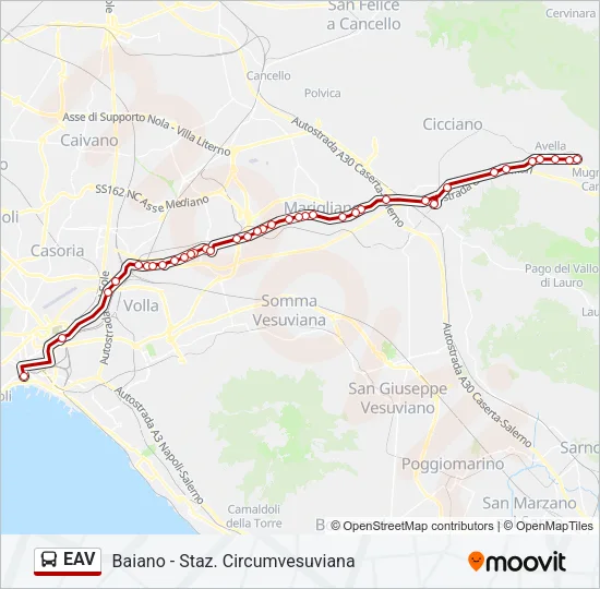 EAV Bus Line Map