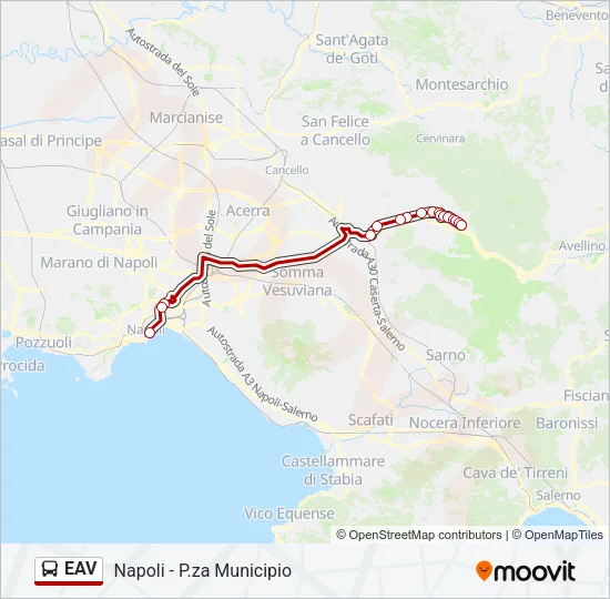 EAV Bus Line Map