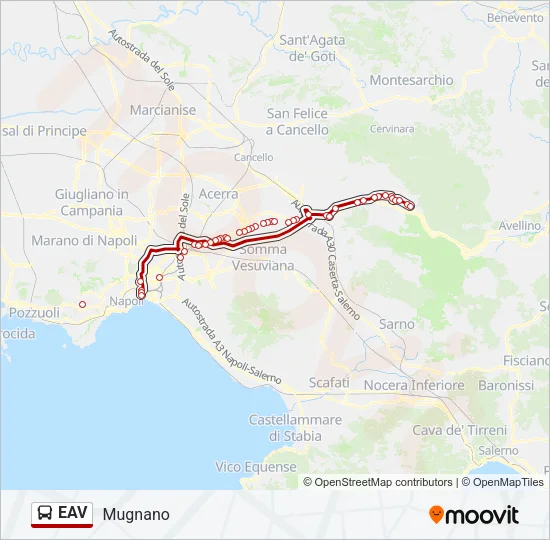 EAV Bus Line Map